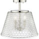 Saben 3 Light 15 inch Polished Nickel Indoor Semi-Flush Ceiling Light
